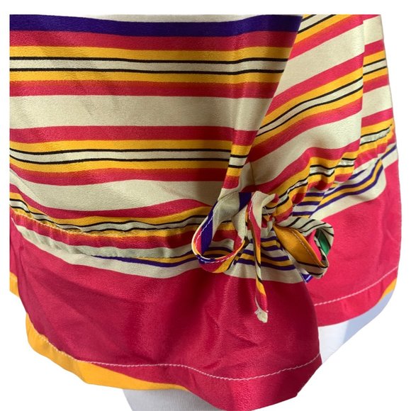 Cato XL Blouse Spaghetti Strap Stripe Red Orange A - Picture 8 of 8